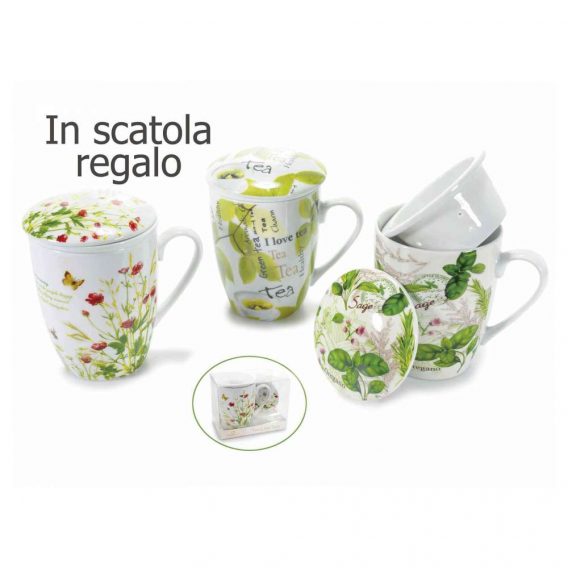 ART FROM ITALY ART FROM ITALY F72.03.41 Porcelanska šolja u poklon kutiji sa infuzerom filterom