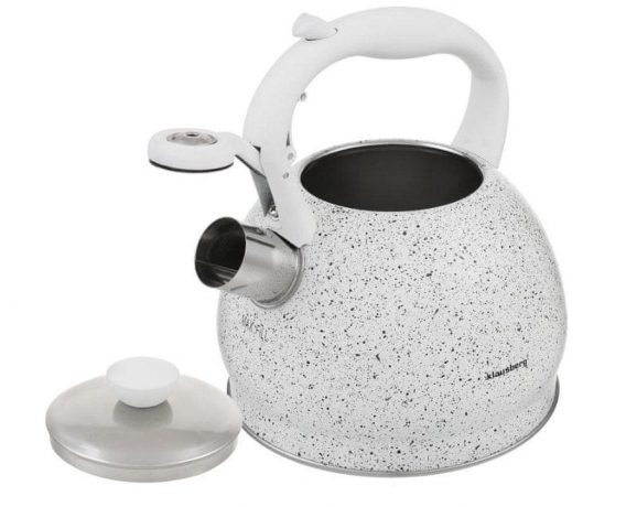 Klausberg KB7319 Čajnik mermerni sa zviždukom Beli  2L - Image 2