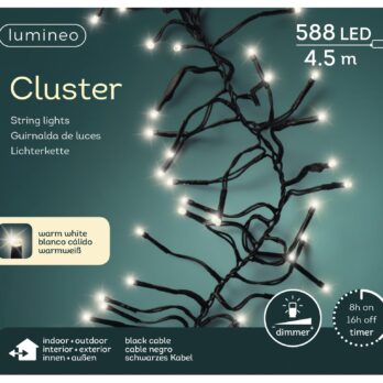 Novogodišnje LED lampice 588L Toplo bela Lumineo Cluster 494691