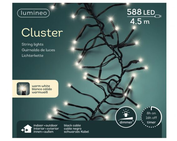 Novogodišnje LED lampice 588L Toplo bela Lumineo Cluster 494691