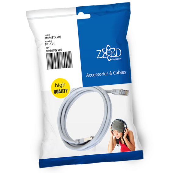 ZED electronic Mrežni FTP kabel, CAT5E, 1 met - FTPC/1