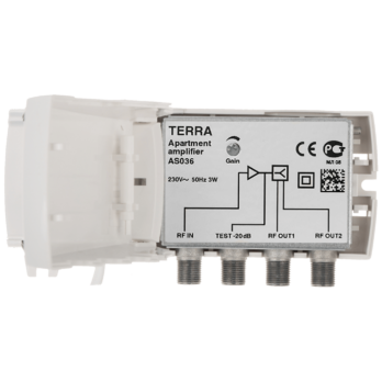 Terra Electronic Pojačavač , dva izlaza,  47- 862 MHz, 23dB - AS036