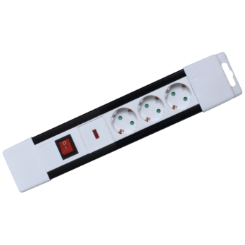 home Produžni kabel, 3 utičnice, prekidač, 1,5mm2, 2 met, beli - NVP 03K/WH