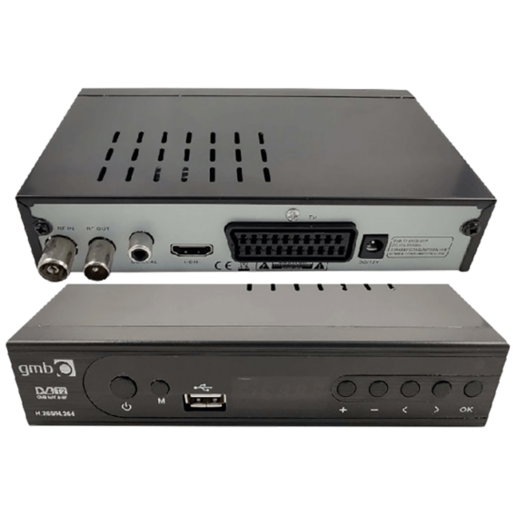 Gembird Prijemnik zemaljski, DVB-T2, H.265,  RF modulator - GMB-MAT-818T - Image 3