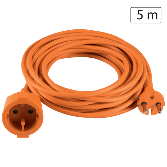 home Produžni strujni kabel 1 utičnica, 5m, H05VV-F 3G 1,5mm2 - NV 2-5/OR/1.5