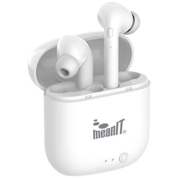 MeanIT Bežične stereo slušalice, Bluetooth v5.0, bele - TWS B50 - Image 3