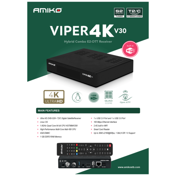 Amiko VIPER 4K V30 - Image 4