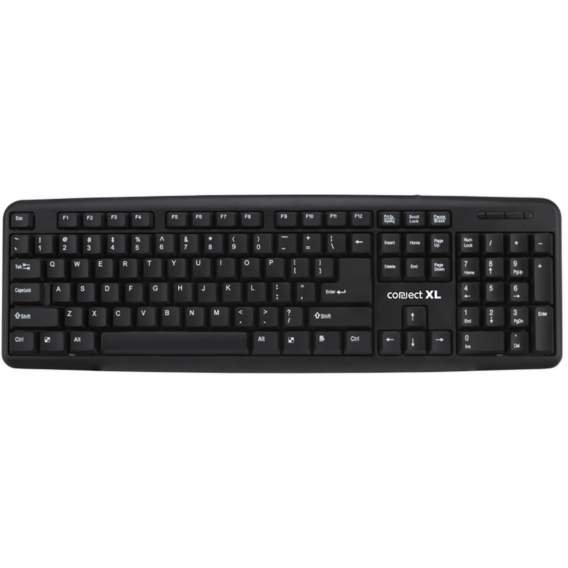 Connect XL Tastatura sa Qwerty rasporedom, USB, crna boja - CXL-K100