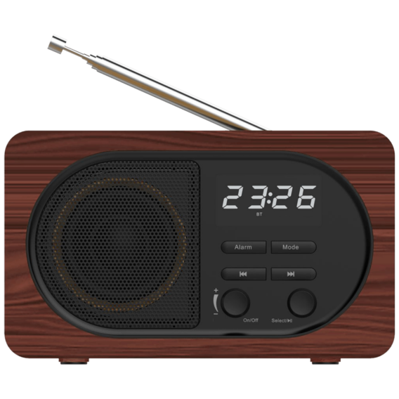 MeanIT Bežični zvučnik,  Radio Alarm Sat, Bluetooth, 5W - B4 - Image 2