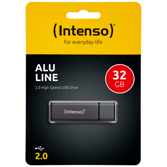 (Intenso) USB Flash drive 32GB Hi-Speed USB 2.0, ALU Line - USB2.0-32GB/Alu-a