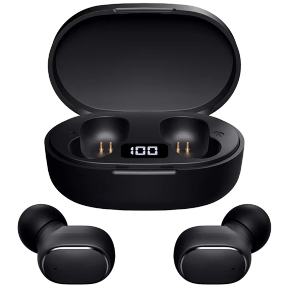 MeanIT Bežične stereo slušalice, Bluetooth v5.1, crne - TWS B60 Black - Image 2