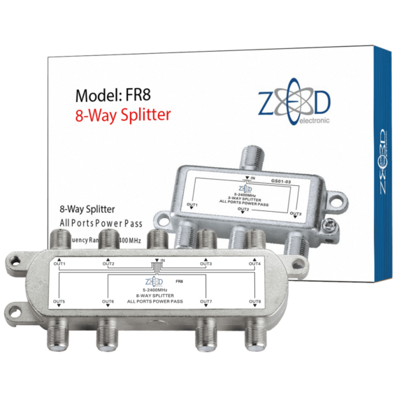ZED electronic Antenski razdelnik 1 ulaz - 8 izlaza, 5-2400MHz - FR8