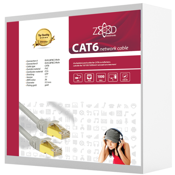 ZED electronic Mrežni FTP kabel, CAT6, 20 met - FTP6/20