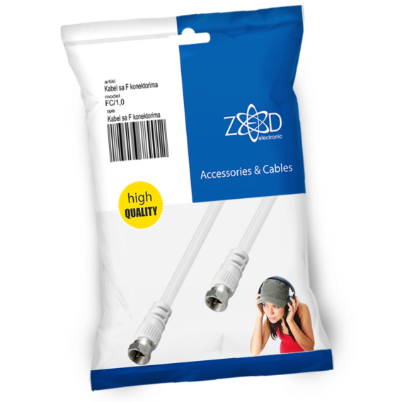 ZED electronic Antenski kabel sa F - konektorima, 1.0 met - FC/1,0