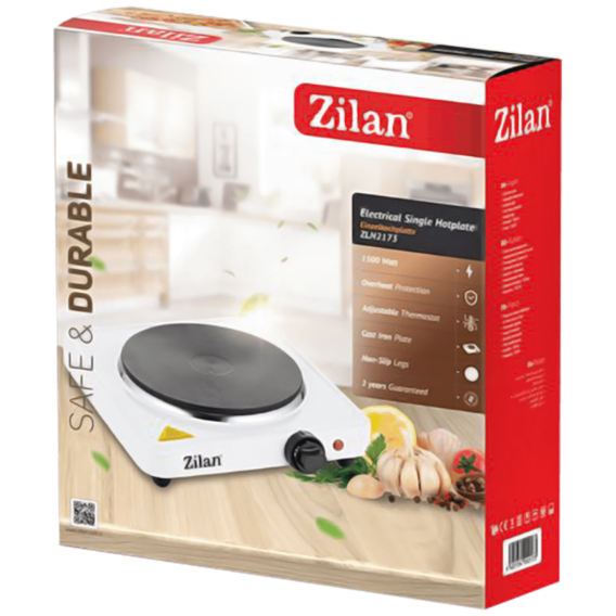 Zilan Električni rešo, 1 ploča, 1500 W - ZLN2173 - ZLN2173/WH - Image 2