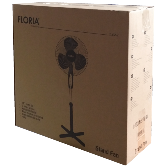 Floria Ventilator sa postoljem-PAKOVANO po 2 kom, fi 40 cm, 40 W - ZLN3262 BK - Image 2