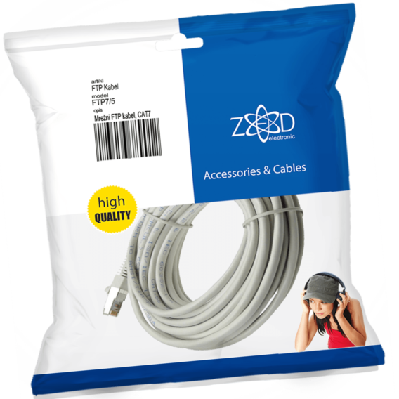 ZED electronic Mrežni FTP kabel, CAT7, dužina 5.0 metara - FTP7/5