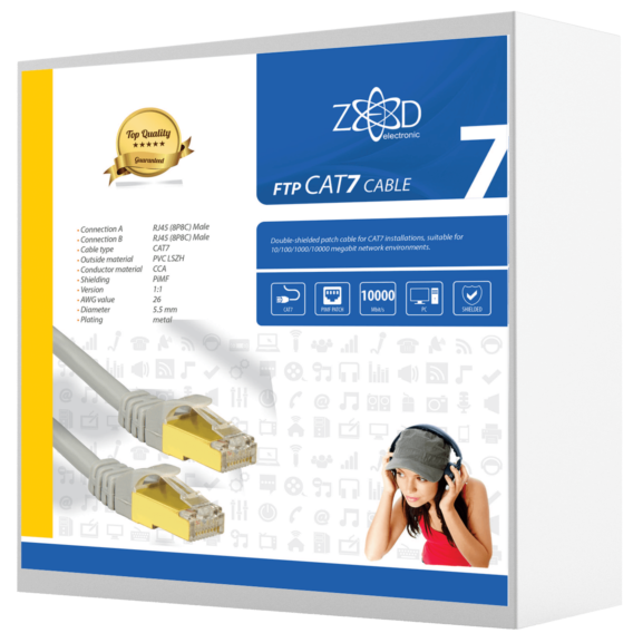 ZED electronic Mrežni FTP kabel, CAT7, dužina 15.0 metara - FTP7/15