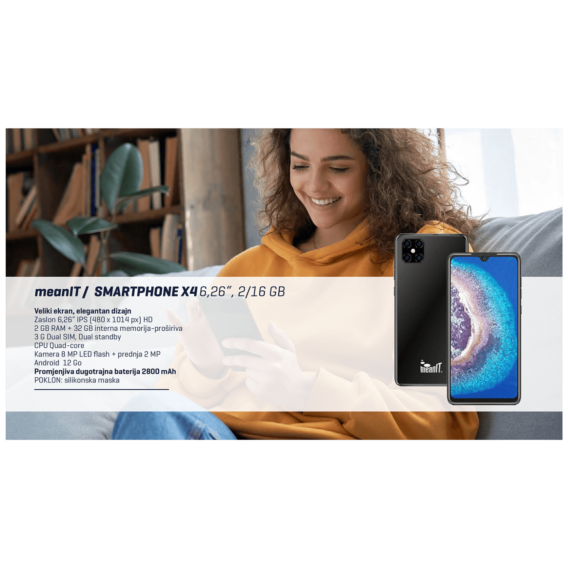 MeanIT Smartphone 6.26", Dual SIM, Quad Core, RAM 2GB, 8Mpixel - X4 - Image 5
