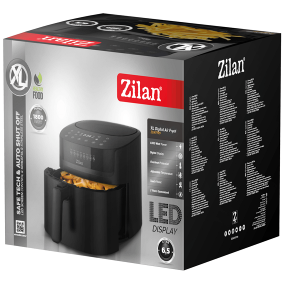 Zilan Friteza na vruć vazduh XL digitalna, 1800W, 6,5L - crna - ZLN7999 - Image 2