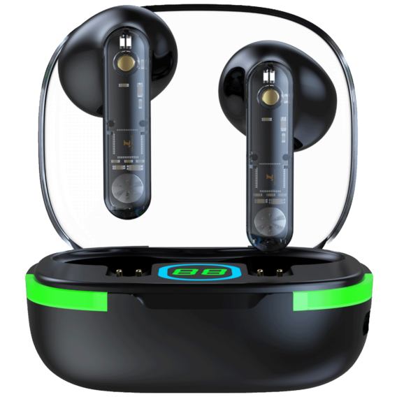 MeanIT Bežične stereo slušalice, Bluetooth V5.3, Crne - TWS B80 - Image 2