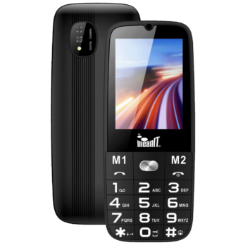 MeanIT Mobilni telefon, 2,4" ekran, Dual SIM, BT, SOS dugme - SENIOR 15, Crni