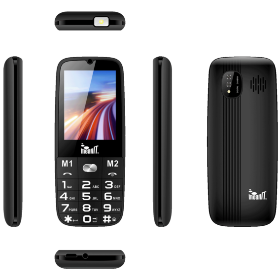 MeanIT Mobilni telefon, 2,4" ekran, Dual SIM, BT, SOS dugme - SENIOR 15, Crni - Image 3