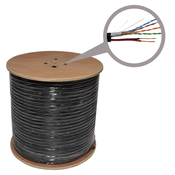 Eule Mrežni UTP CAT5e  kabel + napajanje 2 x 0,75, CCA - CAT5+2C