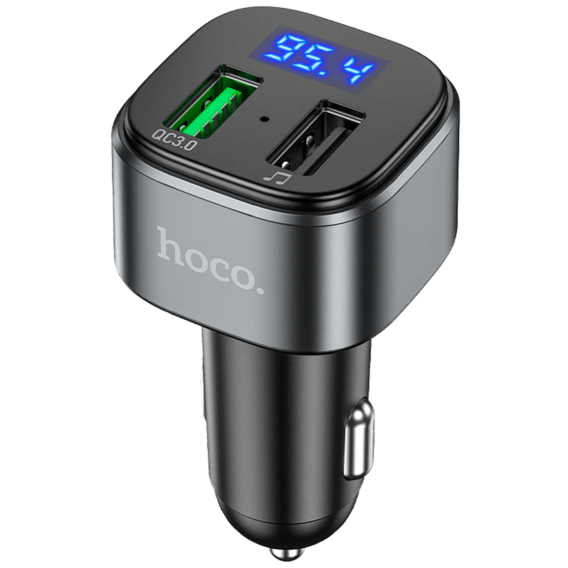 hoco. FM transmiter, punjač za auto, BT v5.0, 2 x USB - E67 Fighter - Image 3