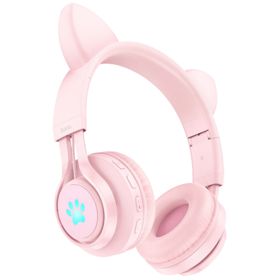 hoco. Bežične stereo slušalice, Bluetooth v5.3, 400mAh - W39 slušalice Mačje uši,Pink - Image 3