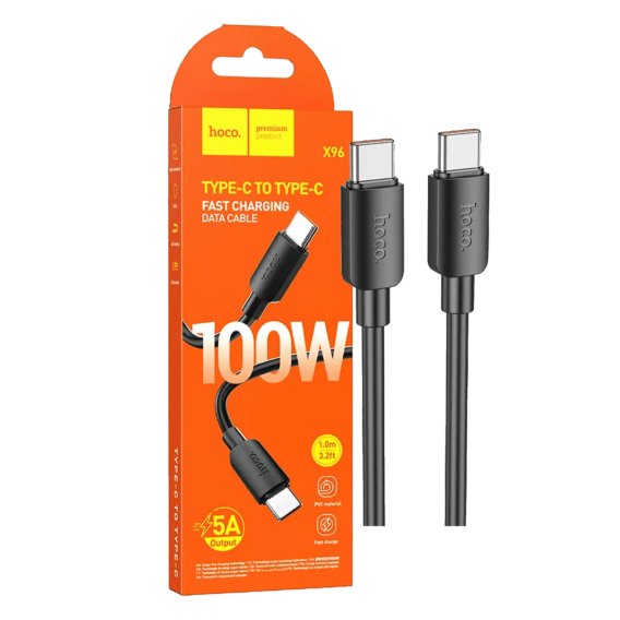 hoco. USB kabl za smartphone, tip C, 100W - X96 Hyper, 100W, Crni