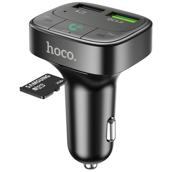 hoco. FM transmiter, punjač za auto, BT v5.0, 2 x USB - E59 Promise - Image 3
