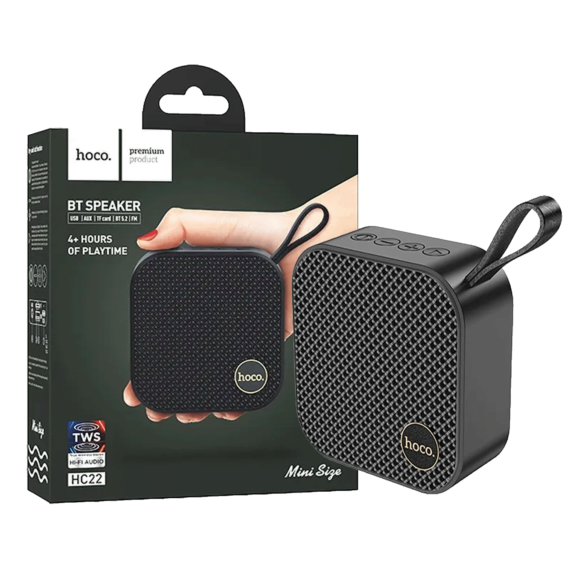 hoco. Zvučnik bežični, Stereo, Bluetooth 5.2 Sport - HC22, Crni