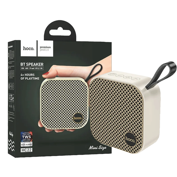hoco. Zvučnik bežični, Stereo, Bluetooth 5.2 Sport - HC22, White