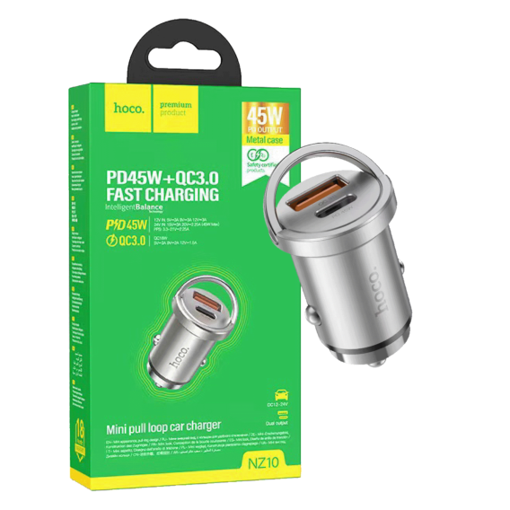 hoco. Auto punjač, brzi, PD45W+QC3.0 - NZ10 Handy