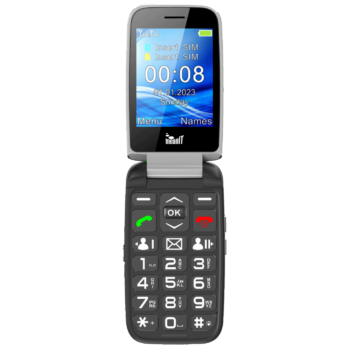MeanIT Mobilni telefon sa velikim ekranom u boji 2,8" - Crni - SENIOR FLIP MAX Black