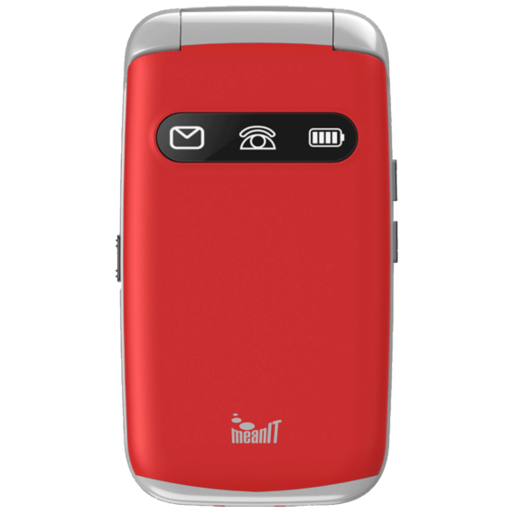 MeanIT Mobilni telefon sa velikim ekranom u boji 2,8" - Crveni - SENIOR FLIP MAX Red - Image 3