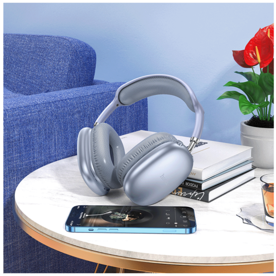 hoco. Bežične stereo slušalice, Bluetooth, do 45h rada, mikrofon - W35 Air Triumph Blue - Image 4