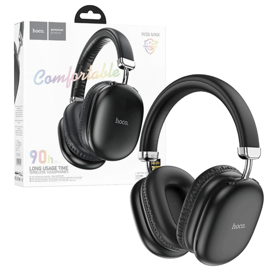 hoco. Bežične stereo slušalice, Bluetooth v5.3, 800mAh - W35 Max Joy Black