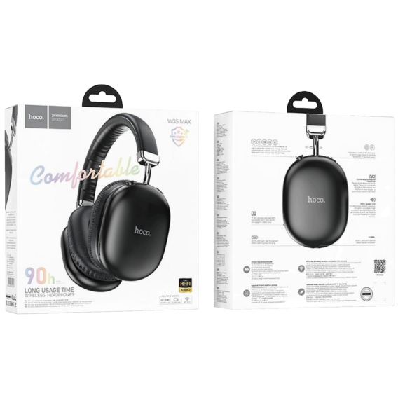 hoco. Bežične stereo slušalice, Bluetooth v5.3, 800mAh - W35 Max Joy Black - Image 5