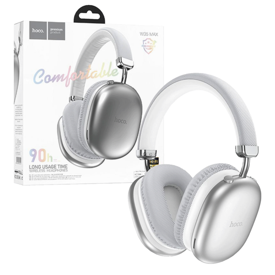 hoco. Bežične stereo slušalice, Bluetooth v5.3, 800mAh - W35 Max Joy Silver