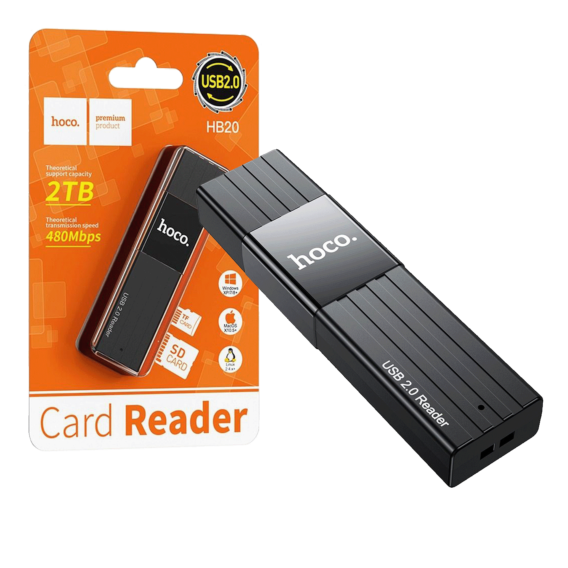 hoco. Čitač kartica, 2u1, USB2.0/USB3.0 - HB20 Mindful