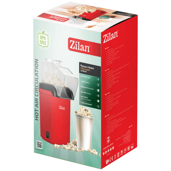 Zilan Aparat za kokice, 1200 W, crveni - ZLN8046 (ZLN8044/RD) - Image 2