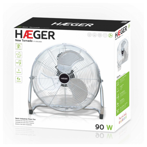 HAEGER HEFF-018.006A Podni Ventilator 45CM 90W - Image 3