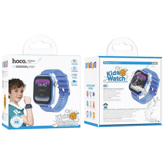 hoco. Pametan sat za decu, 1.83" ekran, 4G, Nano SIM - Y101 Blue - Image 5