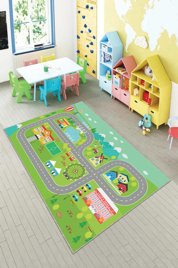 Tepih za dečiju sobu 120x180 cm - Auto staza A-005