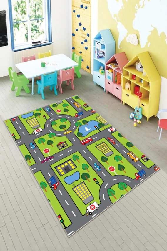 Tepih za dečiju sobu 120x180 cm - Auto staza - H-013