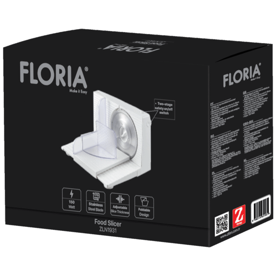 Floria Električna mesoreznica plastična,150W, debljina reza 0-15 mm - ZLN1931 - Image 2