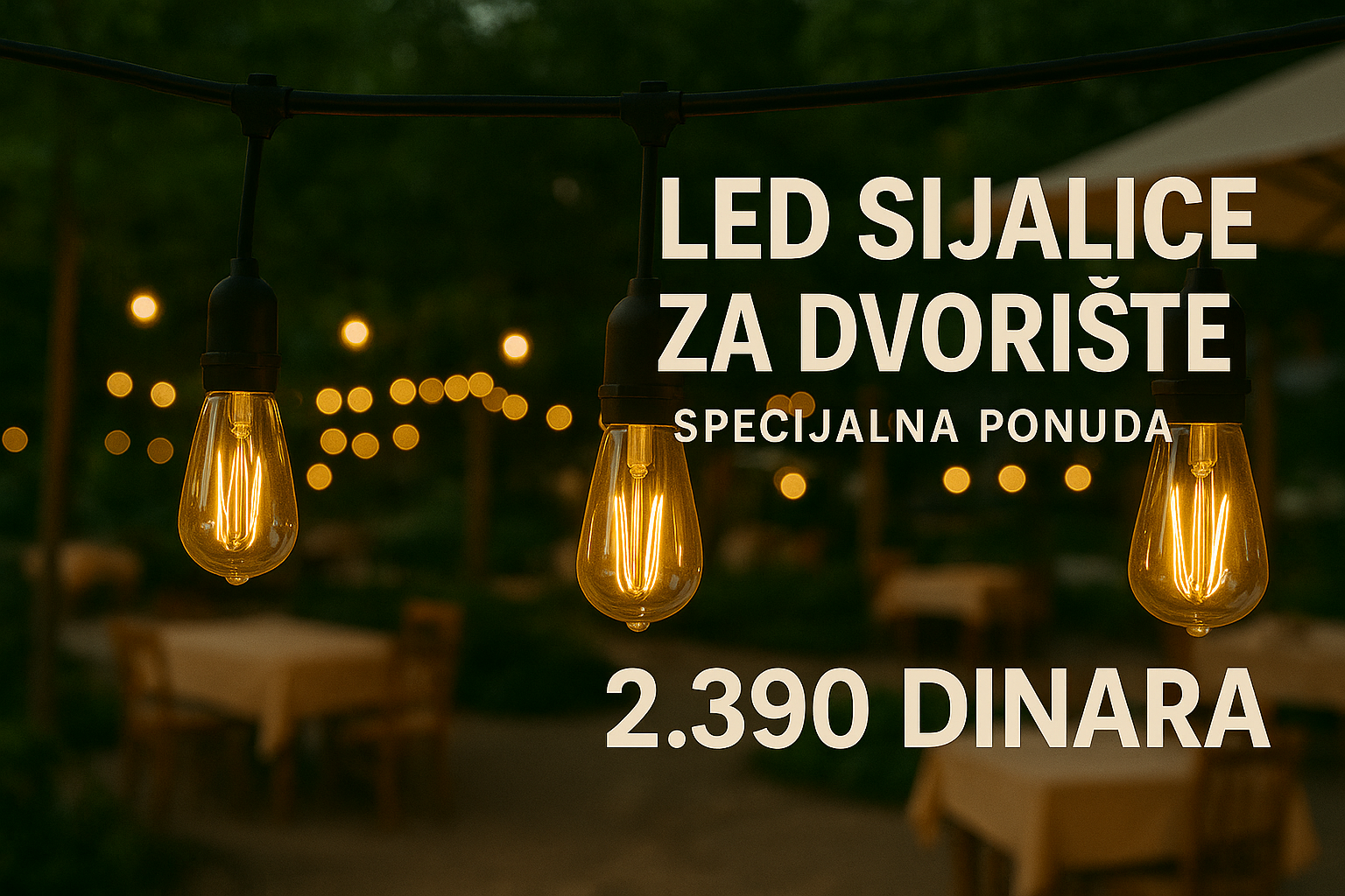 Dekorativne Led Sijalice Za Dvorište 5m