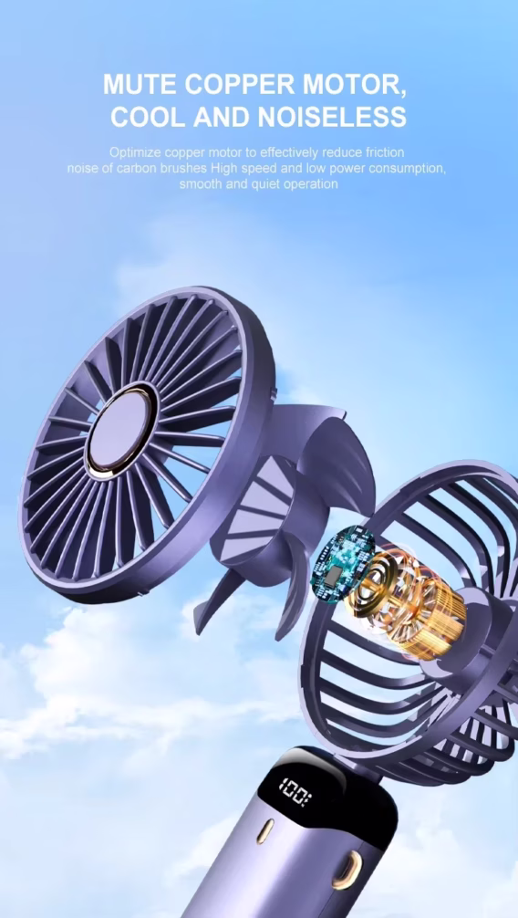 Mini Prenosni Ventilator Sa Ekranom - Image 7